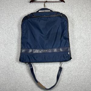Samsonite VTG Blue Garment Bag Hanging Travel Suit Dress Luggage Carry Handle